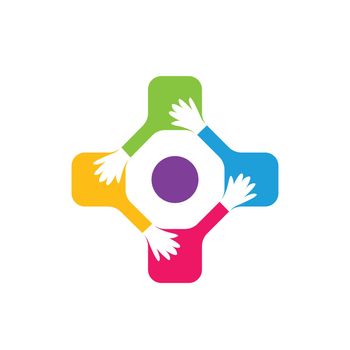 teamwork  people or medical croos people   icon vector illustration concept  design