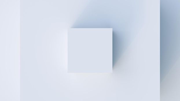 White cubes abstract background.