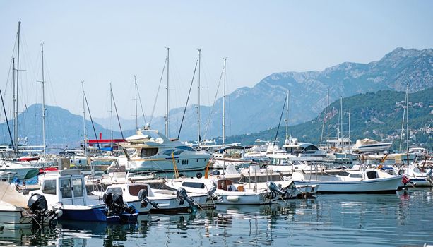 Yachts port in Montenegro