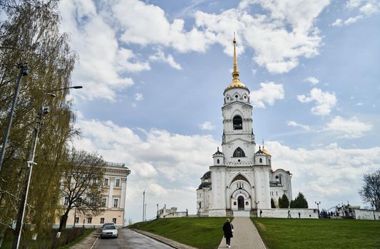 Vladimir, Russia - 20.07.2022: Assumption Cathedral in Vladimir, Russia