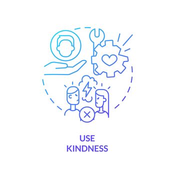 Use kindness blue gradient concept icon