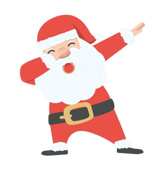 Santa Claus Dabbing Dance vector cartoon