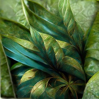Nature view of green tropical plants leaves  background. 