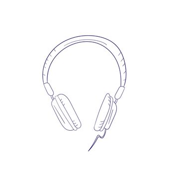 Headphones icon. Outline illustration of great headphones vector icon for web