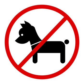 No animals allowed sign. No pets allowed property. Editable vector.