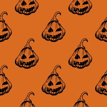 Scary holiday horror sketch vector illustration