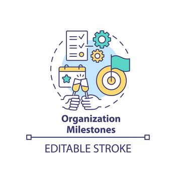 Organization milestones concept icon