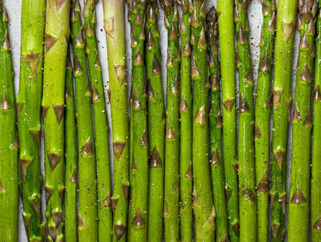 Fresh green organic asparagus bunch