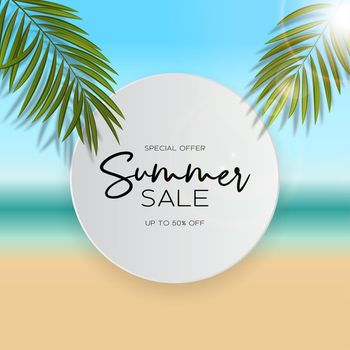 Summer sale natural promotion. Vector Illustration. EPS10