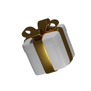 Realistic 3D Gift Box on white background