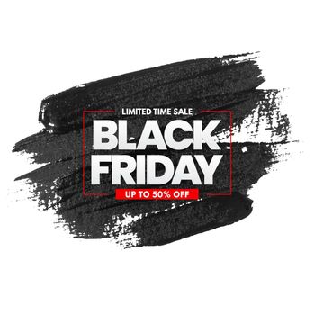 Black Friday Sale Stroke Background. Vector Illustration on white