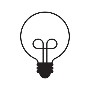 Simple light bulb icon. Vector illustration EPS10