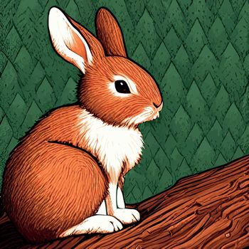 Print Scandinavian style design element for nursery. Cute rabbit portrait. scandinavian happy rabbit vector illustration