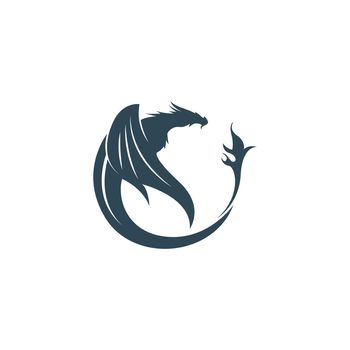 Dragon logo icon design illustration