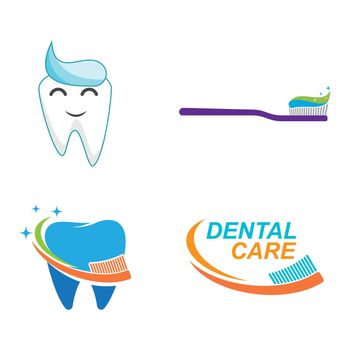Toothbrush logo illustration 