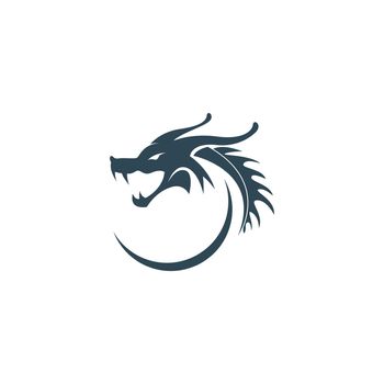 Dragon logo icon design illustration