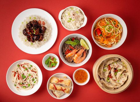Assorted Chinese dishes