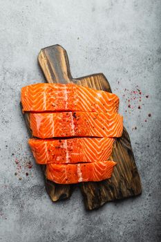 Delicious raw salmon fillet