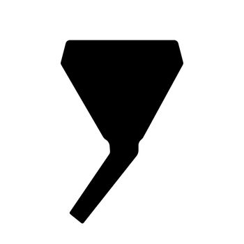 Funnel icon. Funnel for gasoline and other liquids. Car watering can icon.