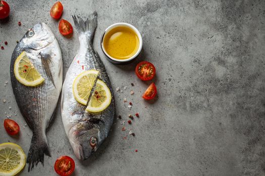 Dorado fish uncooked with seasonings