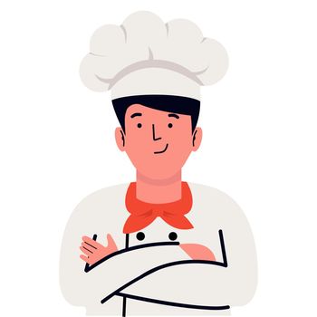 Chef cook smiling Vector cartoon 