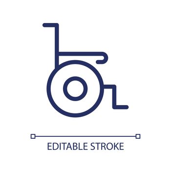 Wheelchair pixel perfect linear ui icon