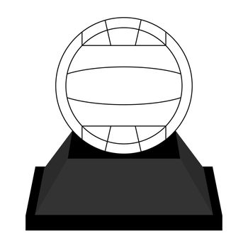 Trophy ball stand pictogram vector illustration.