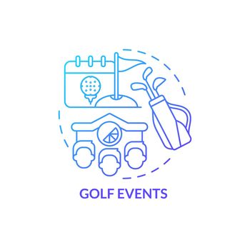 Golf events blue gradient concept icon