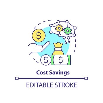 Cost savings concept icon