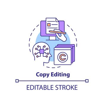Copy editing concept icon