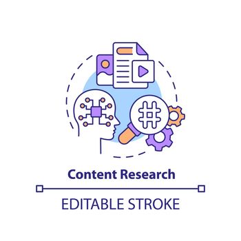 Content research concept icon
