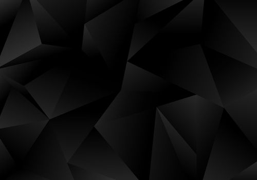 3D black polygonal prism shapes pattern background and texture. Vector illustration