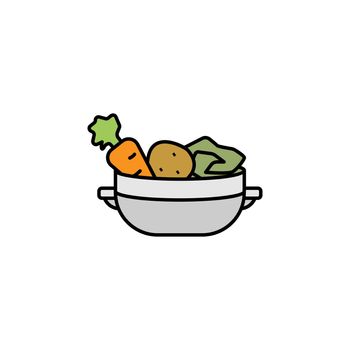 food vegetarian line icon on white background. Signs and symbols can be used for web, logo, mobile app, UI, UX