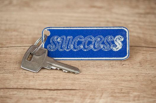 Key with a success tag.