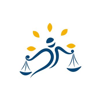 justice human law firm icon Template vector