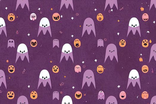 Cute Halloween Illustration, Infantile Style Halloween Party