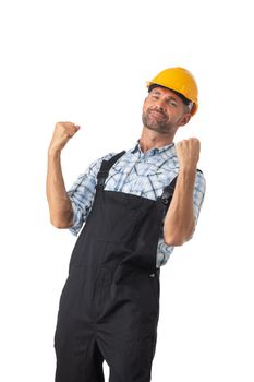 Contractor worker on white background