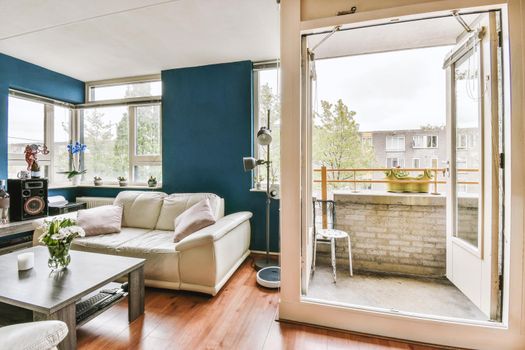 Stylish living room in modern flat