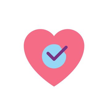Heart checkup flat color ui icon