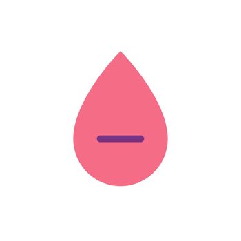Negative blood type flat color ui icon