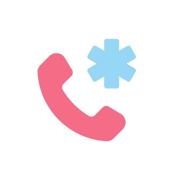Calling emergency flat color ui icon