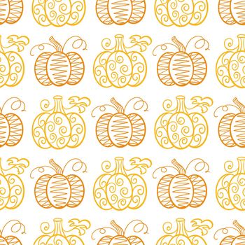 Beautiful pumpkin seamless pattern for Thanksgiving