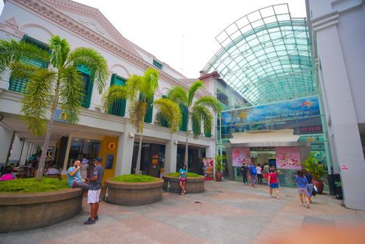 singapore Bugis Street 2 june 2022. street view of Bugis retail mall buildings