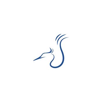 Heron logo icon illustration