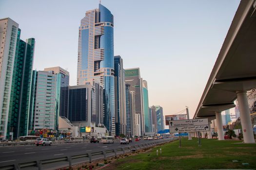 Main road of UAE, Shaikh Zayed Road, Dubai.