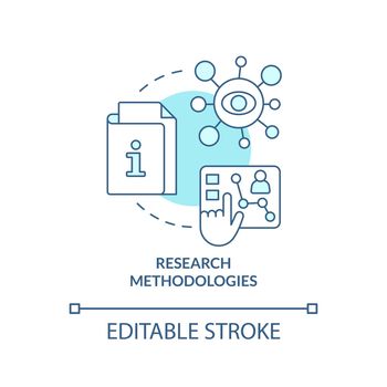 Research methodologies turquoise concept icon
