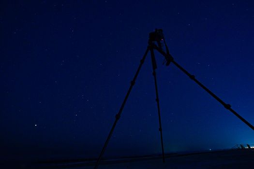 Camera taking a starry sky