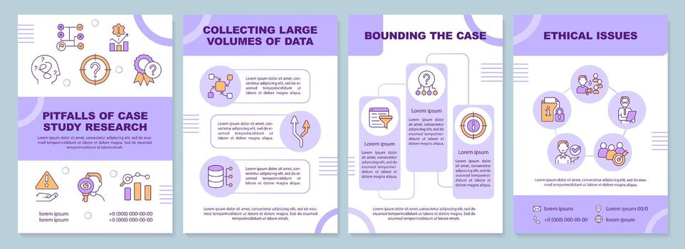 Pitfalls of case study research purple brochure template