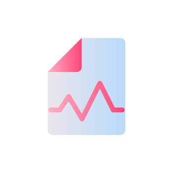 Electronic health record flat gradient two-color ui icon