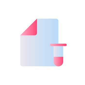 Electronic test record flat gradient two-color ui icon